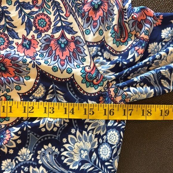 Eliza J Elegant Blue and Pink Paisley Dress size 6 - Picture 6 of 8